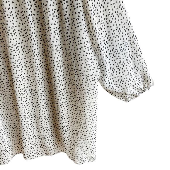 Max Studio Woman Heart Print Chiffon Blouse Size 3X - Picture 12 of 14